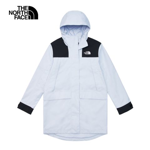 The North Face 北面 女款藍色防水透氣可調節連帽衝鋒衣81RZI0E