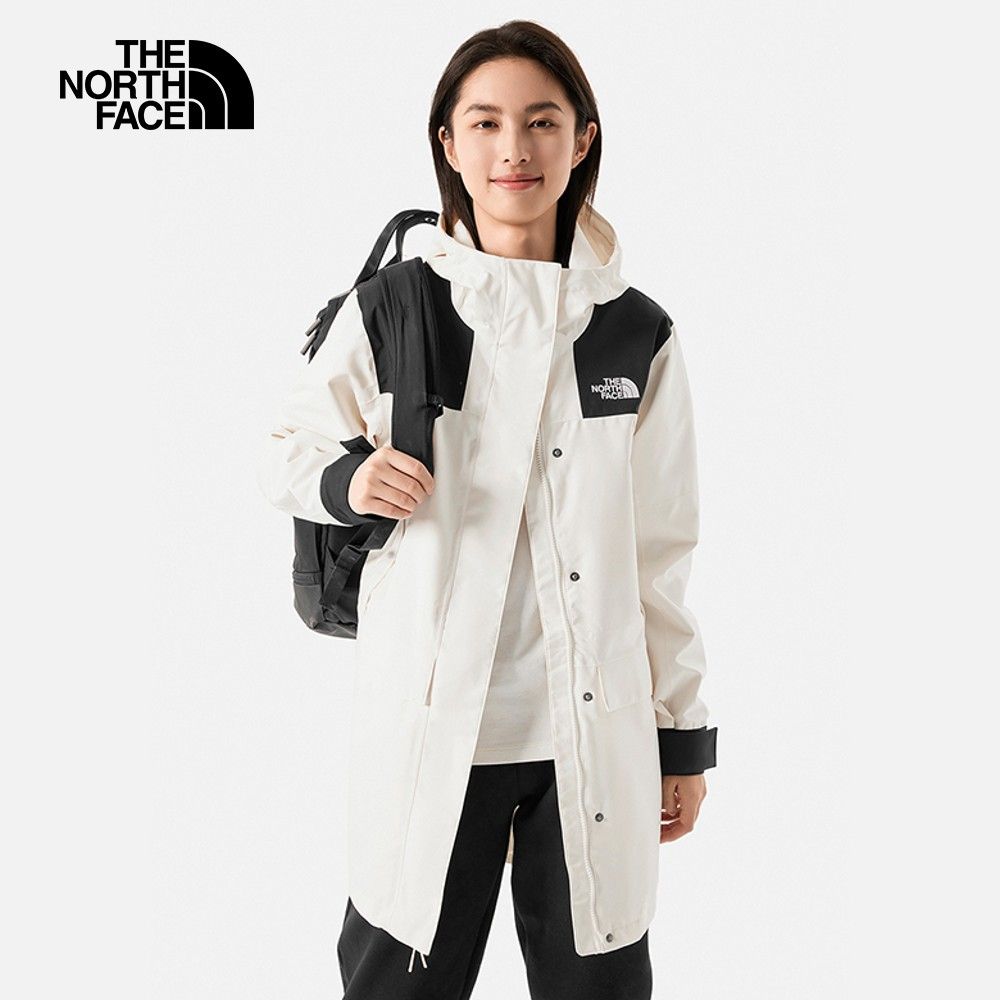 The North Face 北面 女款米白防水透氣可調節連帽衝鋒衣81RZN3N