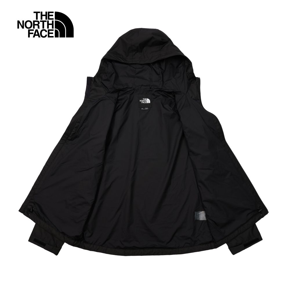 The North Face 北面 男款黑色防水透氣連帽衝鋒衣88RDJK3