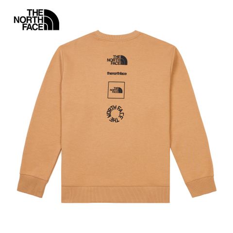 The North Face 北面 男款棕色背部品牌LOGO印花寬鬆大學T86PYI0J