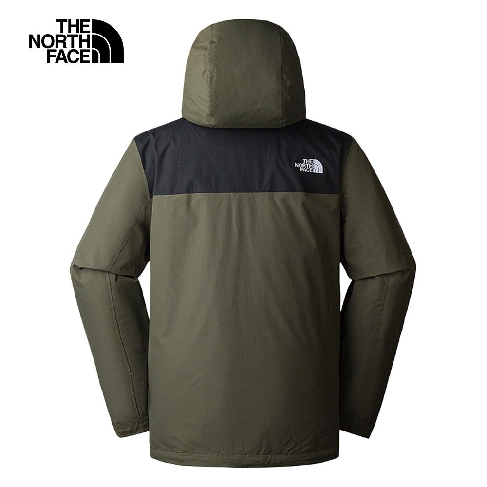 The North Face 北面 男款綠黑拼接防水透氣保暖連帽三合一外套892A21L