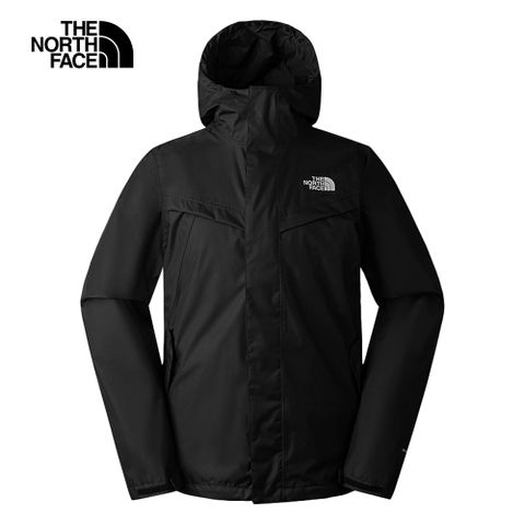 The North Face北面男款黑色防水透氣保暖連帽三合一外套｜88RPUK2