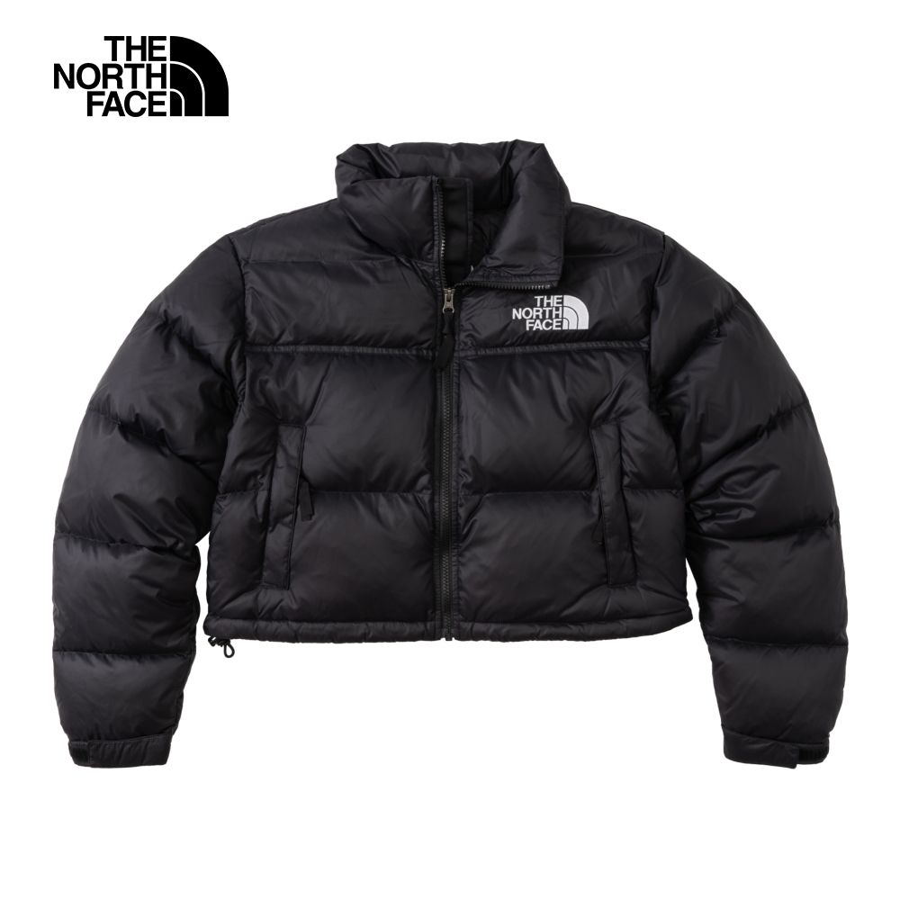 The North Face 北面 UE女款黑色防潑水舒適保暖短版羽絨外套5GGEKX7