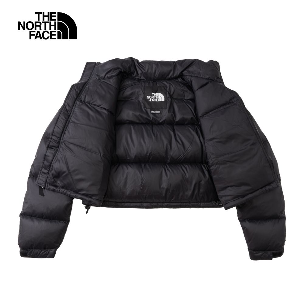 The North Face 北面 UE女款黑色防潑水舒適保暖短版羽絨外套5GGEKX7