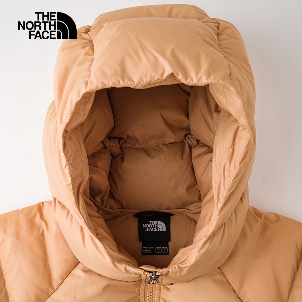 The North Face 北面 女款卡其色舒適保暖連帽羽絨外套7QVVI0J