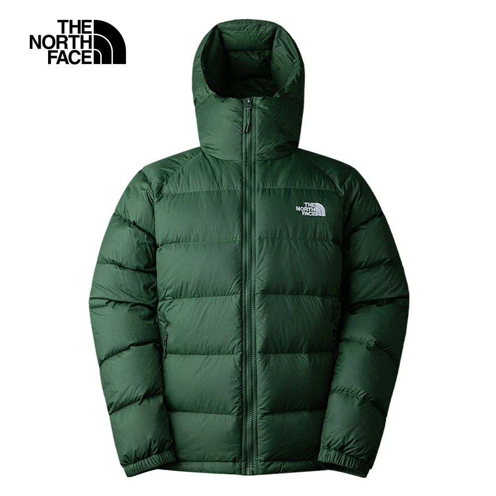 The North Face 北面 男款綠色舒適保暖連帽羽絨外套7W7GI0P