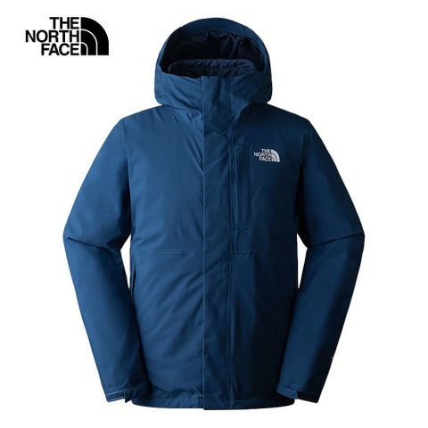 The North Face北面男款藍色防水透氣保暖連帽三合一外套｜81RN926