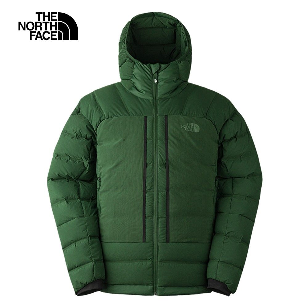 The North Face 北面 男款綠色防潑水保暖可打包連帽羽絨外套83S2I0P