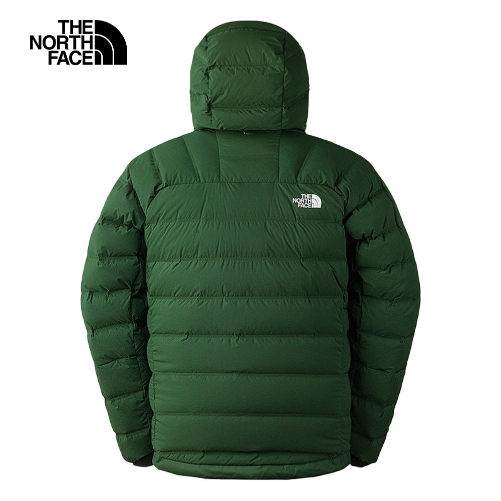 The North Face 北面 男款綠色防潑水保暖可打包連帽羽絨外套83S2I0P