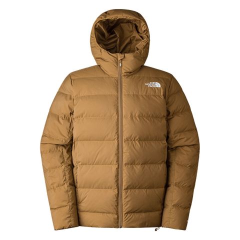 The North Face 北面 男款棕色防潑水保暖可打包連帽羽絨外套7W7N173