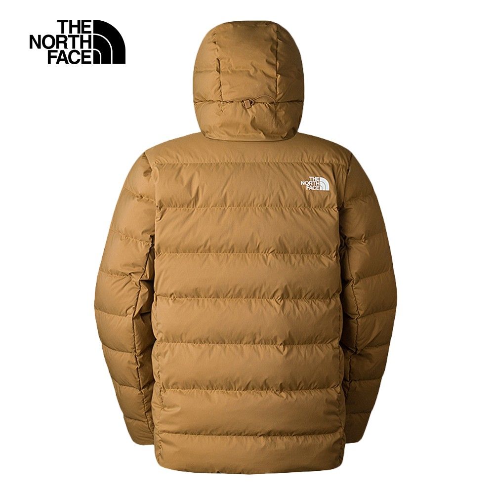 The North Face 北面 男款棕色防潑水保暖可打包連帽羽絨外套7W7N173