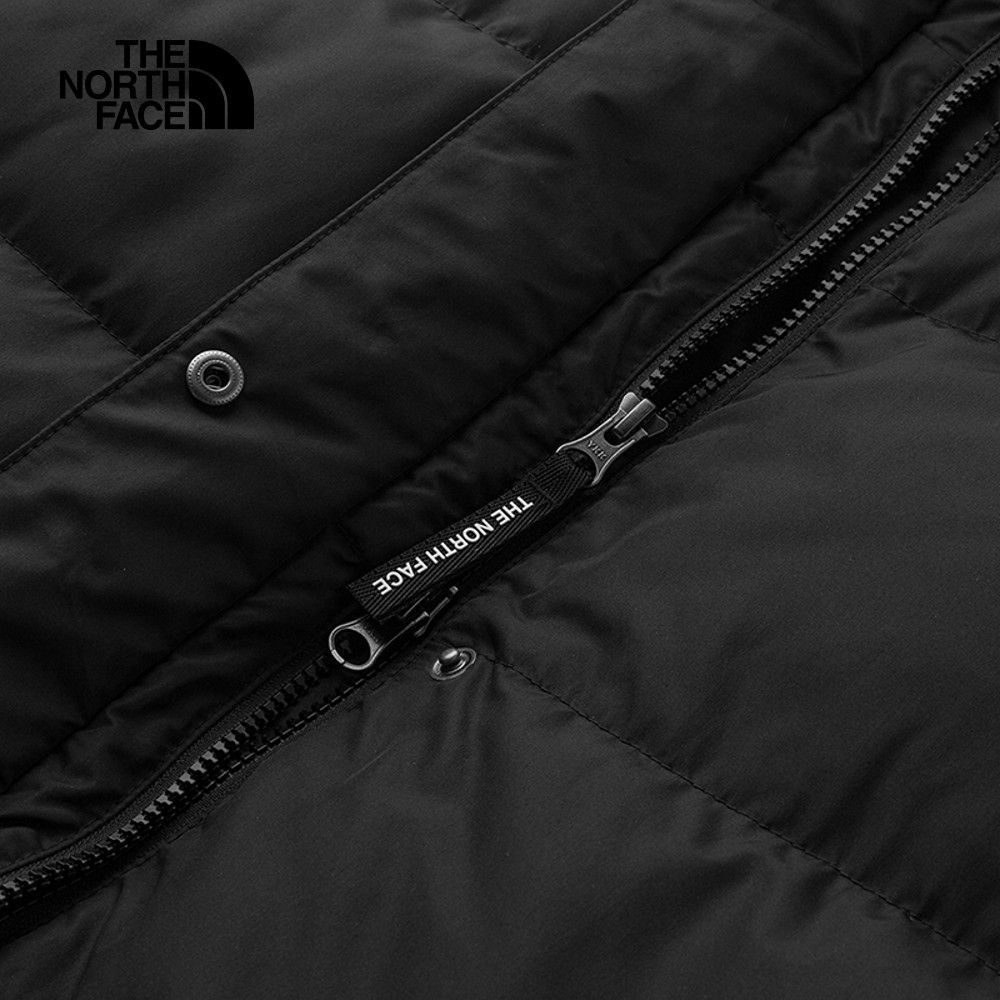 The North Face 北面 女款黑色防風防潑水保暖長版連帽羽絨外套81SAJK3