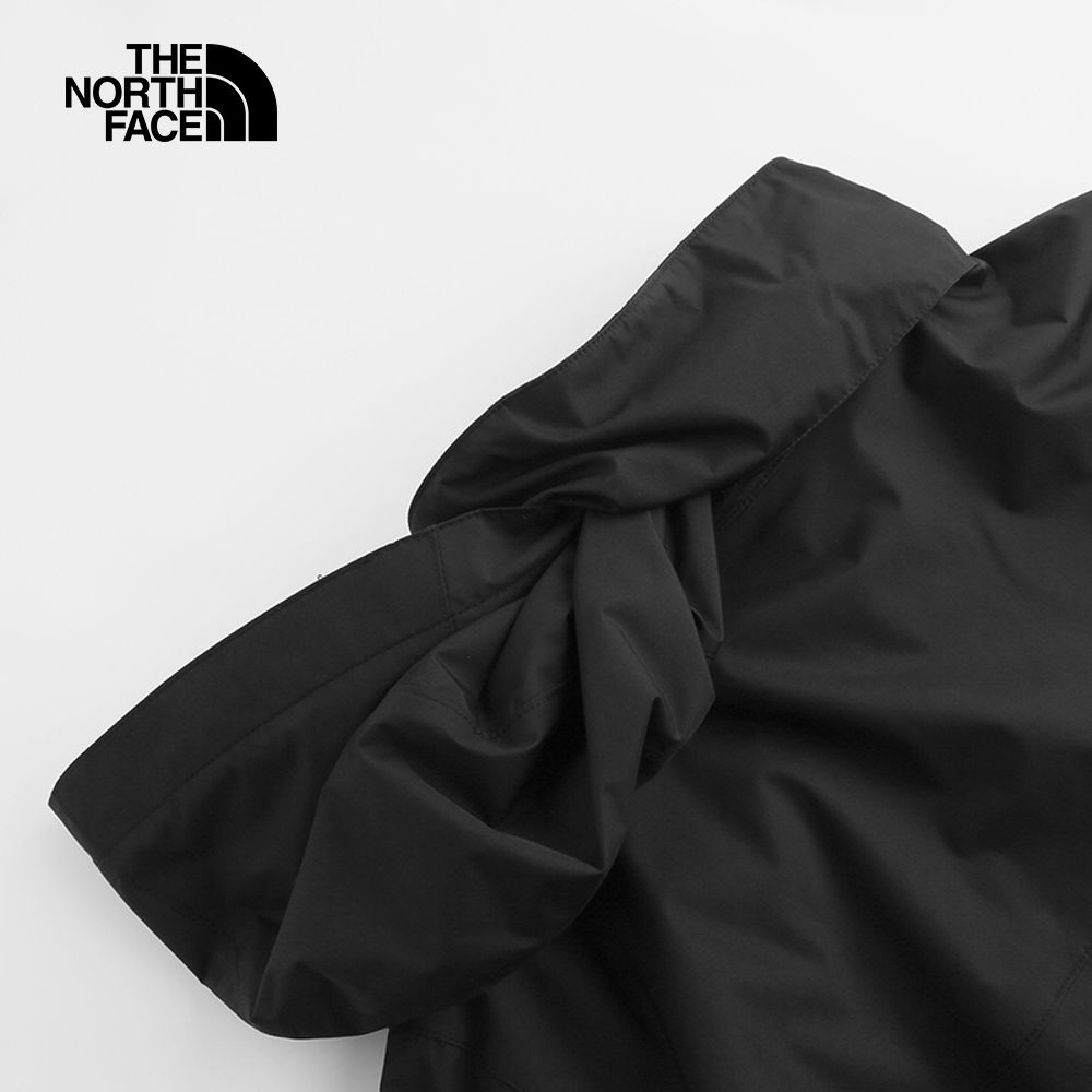 The North Face 北面 男款黑色防水透氣保暖可調節收納連帽衝鋒衣88FRJK3