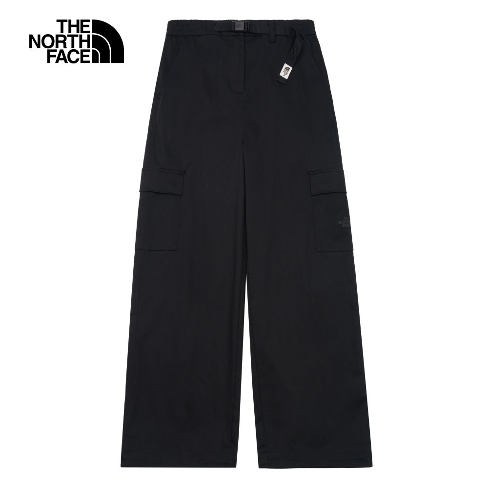 The North Face 北面 女款黑色吸濕排汗防曬可調節褲腰休閒褲88S3JK3