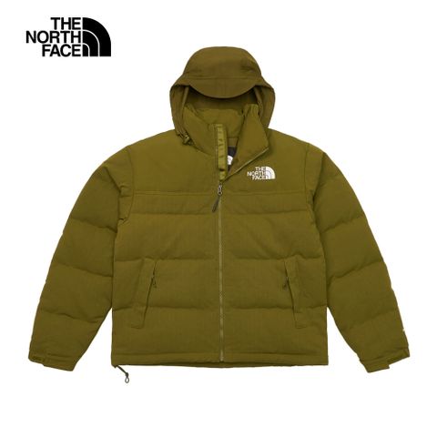 【經典ICON】The North Face北面男款綠色舒適保暖可調節收納連帽羽絨外套｜86ZQPIB