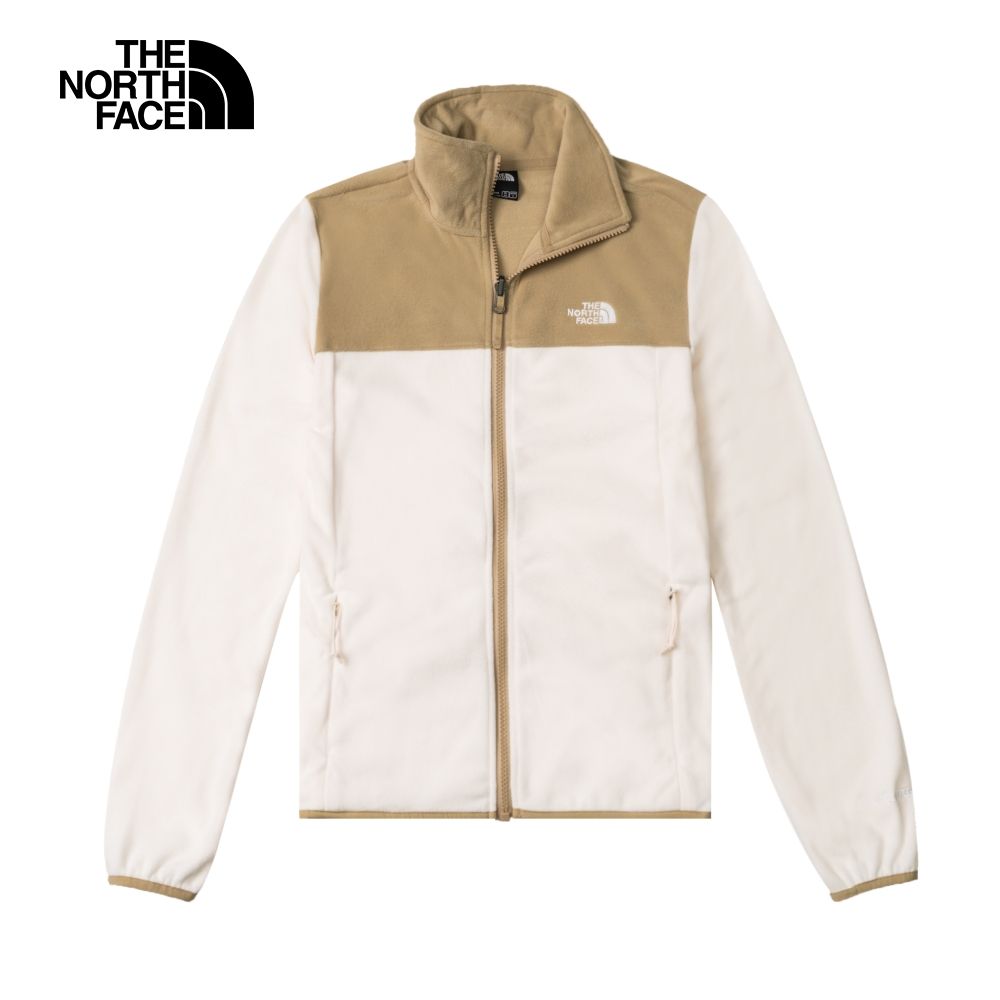 The North Face 北面 女款白色舒適保暖立領抓絨外套81SRROR