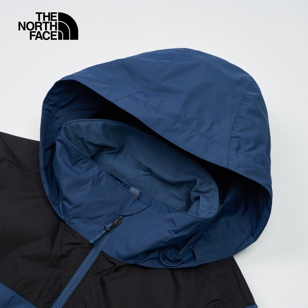 The North Face 北面 男款藍色防水透氣可調節收納連帽衝鋒衣88FRMPF