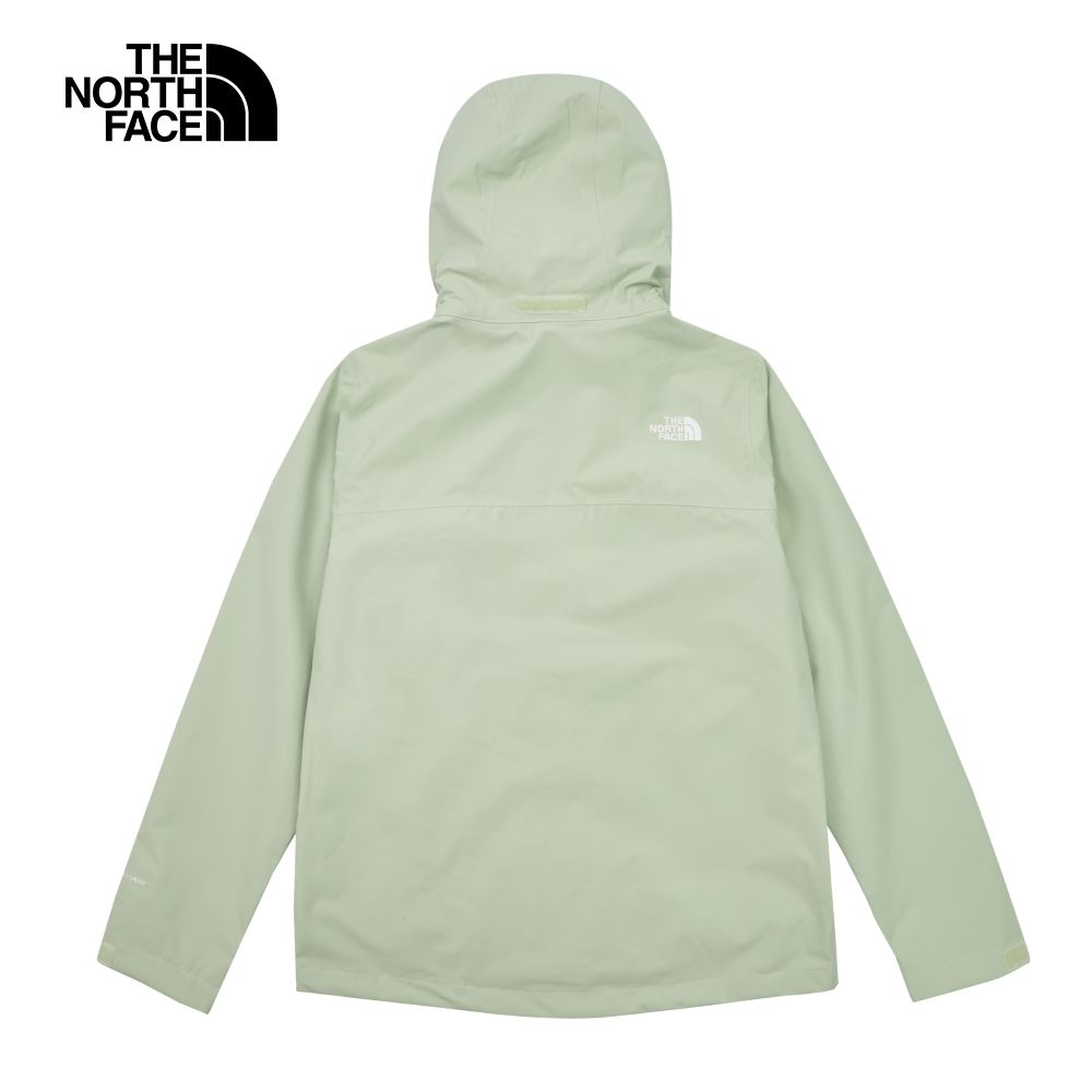 The North Face 北面 女款綠色防水透氣可調節收納連帽衝鋒衣88FYI0G