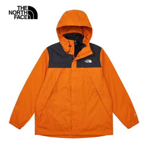 The North Face北面男款橘色防水透氣舒適保暖連帽三合一外套｜89B1RMI