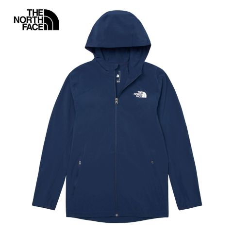 The North Face北面男款藍色舒適保暖連帽外套｜8AUR8K2