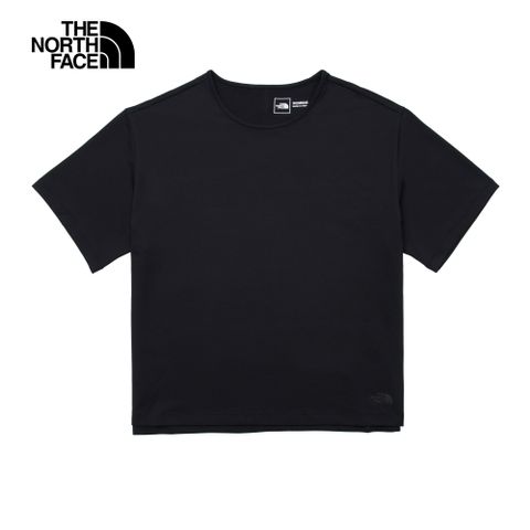 The North Face北面女款黑色吸濕排汗防曬短袖T恤｜83TTJK3