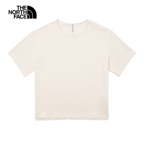 The North Face北面女款米色吸濕排汗防曬短袖T恤｜83TTQLI