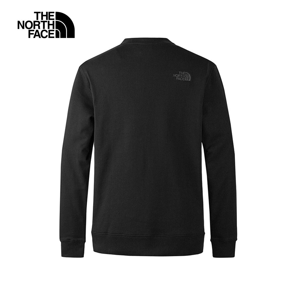 The North Face 北面 男款黑色純棉舒適保暖休閒長袖大學T87UTJK3