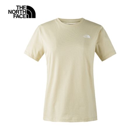 The North Face北面女款米色吸濕排汗透氣休閒短袖T恤｜89QT3X4