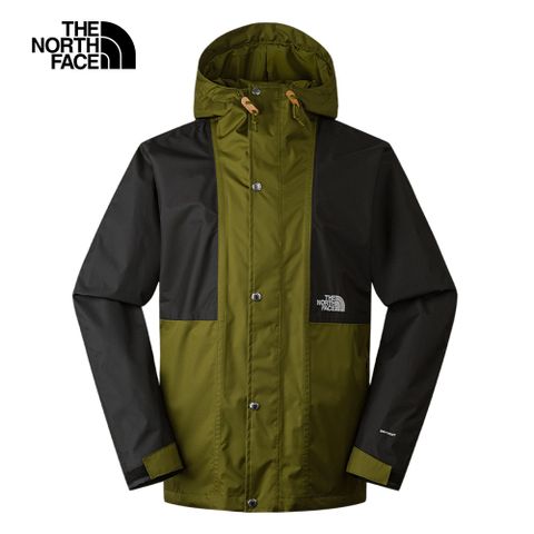 The North Face 北面 男款黑綠拚接防水透氣衝鋒衣5JZJPIB