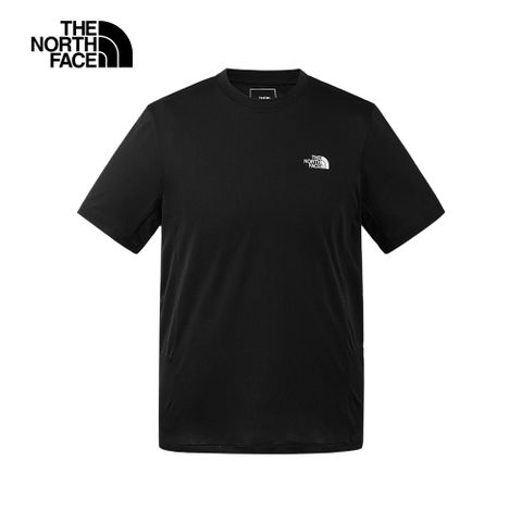 The North Face北面男款黑色吸濕排汗舒適透氣休閒短袖T恤｜8826JK3