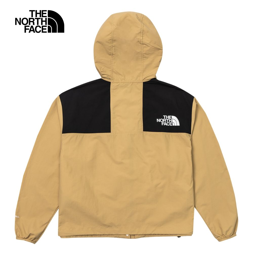 The North Face 北面 女款卡其色防潑水連帽防風外套5JXOLK5