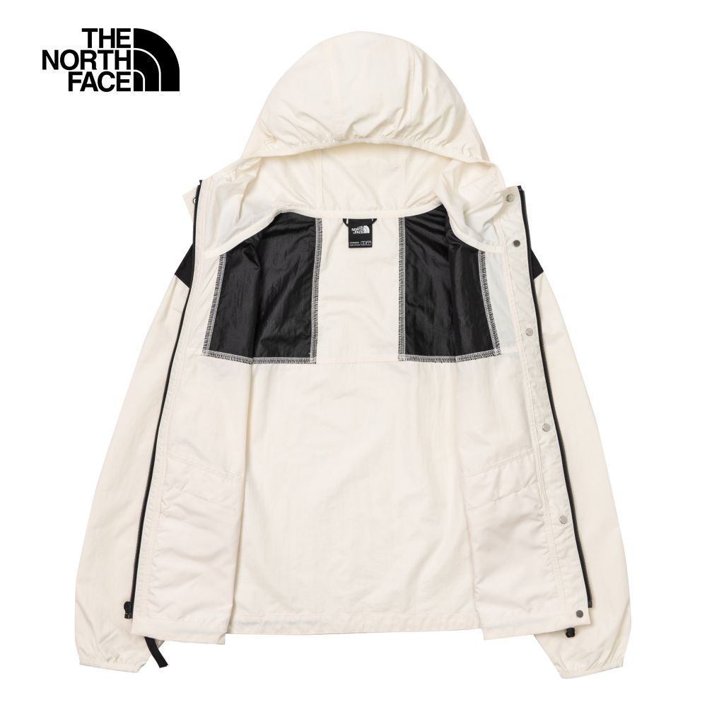 The North Face 北面 女款米白色防潑水連帽防風外套5JXOQLI