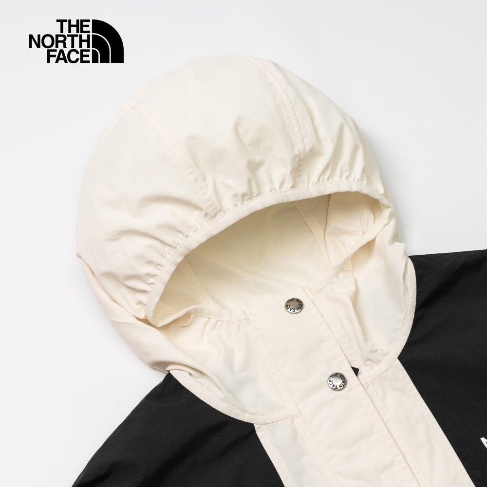 The North Face 北面 女款米白色防潑水連帽防風外套5JXOQLI
