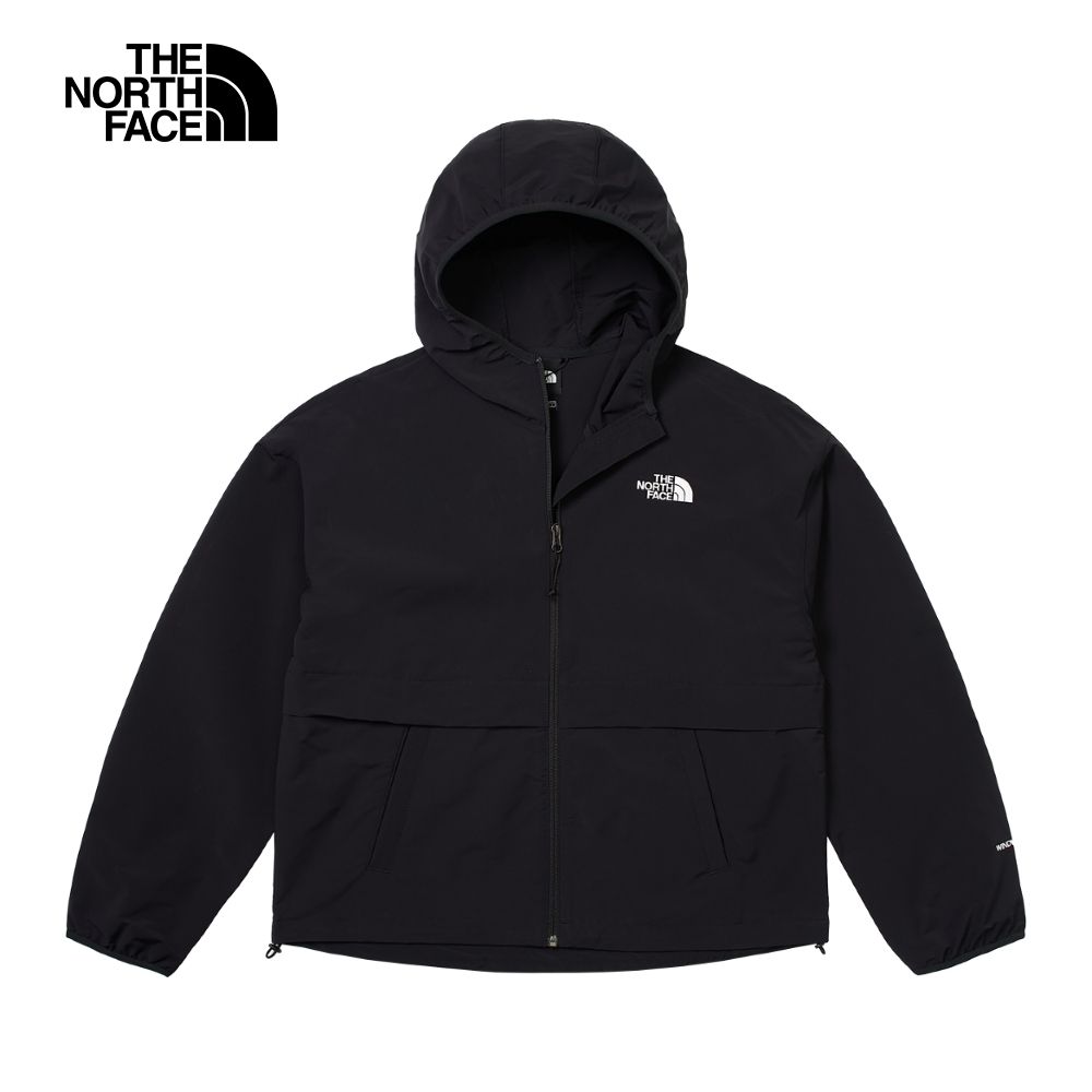 The North Face 北面 女款黑色防潑水連帽防風外套83T9JK3