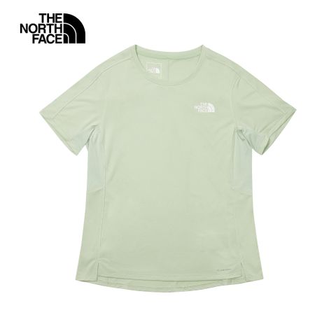 The North Face北面女款綠色吸濕排汗舒適透氣休閒短袖T恤｜83SUI0G