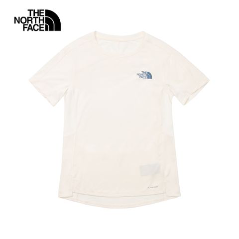 The North Face北面女款白色吸濕排汗舒適透氣休閒短袖T恤｜83SUQLI