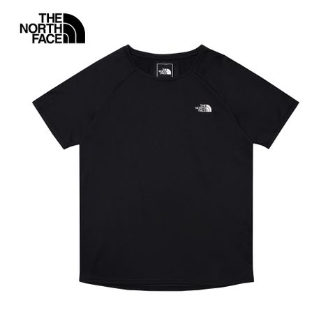 The North Face北面女款黑色吸濕排汗舒適透氣休閒短袖T恤｜8825JK3