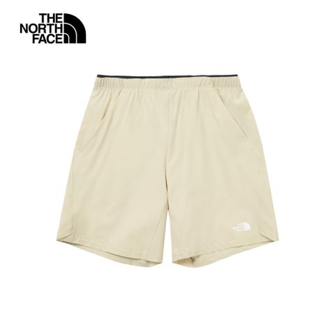 The North Face 北面 男款米色防潑水可調節褲腰休閒短褲87W53X4