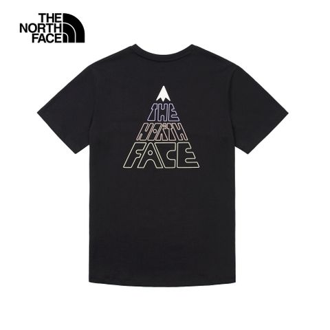 The North Face北面女款黑色吸濕排汗大尺寸品牌印花短袖T恤｜88H1JK3
