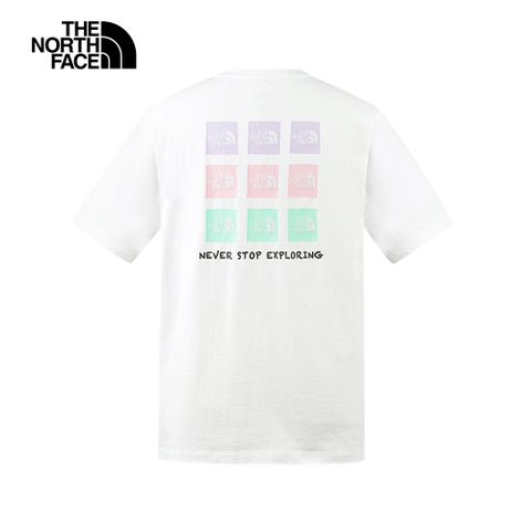The North Face北面男女款白色多樣經典品牌LOGO短袖T恤｜8CSMFN4