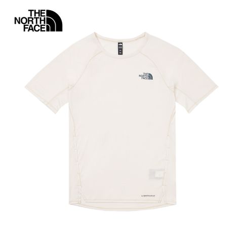The North Face北面男款白色吸濕排汗防曬舒適透氣休閒短袖T恤｜85YUTOB
