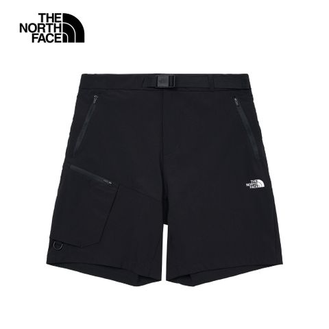 The North Face 北面 男款黑色吸濕排汗涼感透氣休閒短褲87W4JK3