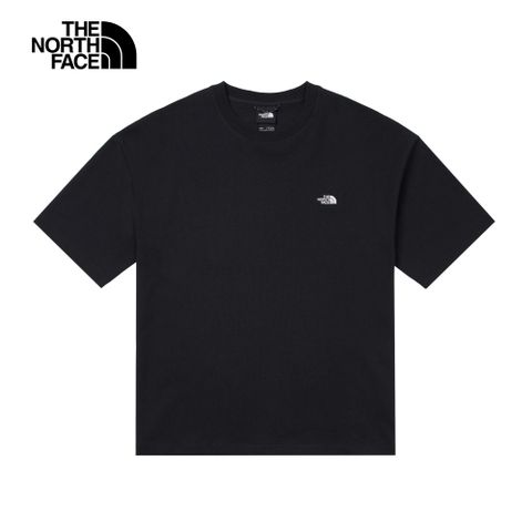 The North Face 北面 UE男款黑色重磅純棉舒適透氣休閒短袖T恤885RJK3