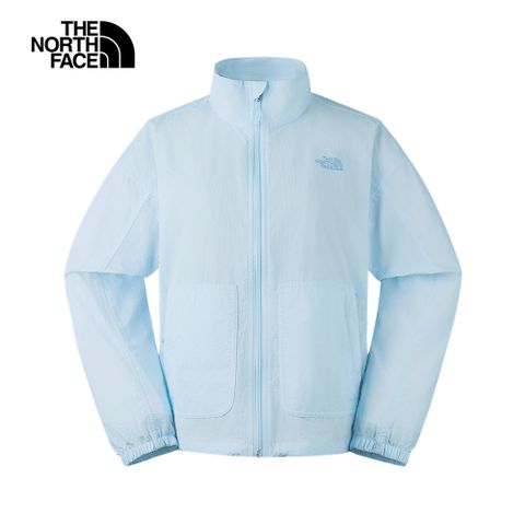 The North Face 北面 女款藍色防風防曬立領外套87WEO0R