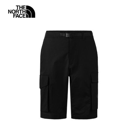 The North Face 北面 男款黑色防潑水舒適可調節腰帶短褲8822JK3