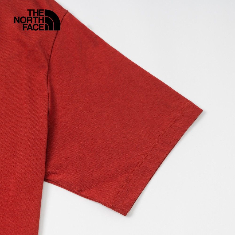 The North Face 北面 男款紅色純棉手繪露營車印花寬鬆短袖T恤88GGPOJ