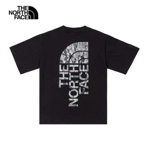 The North Face北面UE男款黑色舒適透氣大尺寸品牌印花短袖T恤｜8864JK3