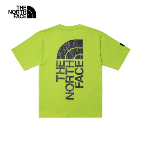 The North Face北面UE男款綠色舒適透氣大尺寸品牌印花短袖T恤｜8864PIZ