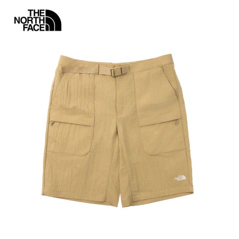 The North Face 北面 男款卡其色防風防潑水防曬短褲7WD8LK5