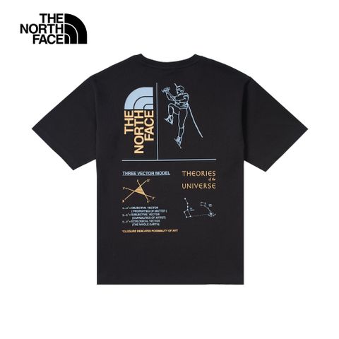 The North Face北面UE男款黑色科學攀登元素印花短袖T恤｜886EJK3
